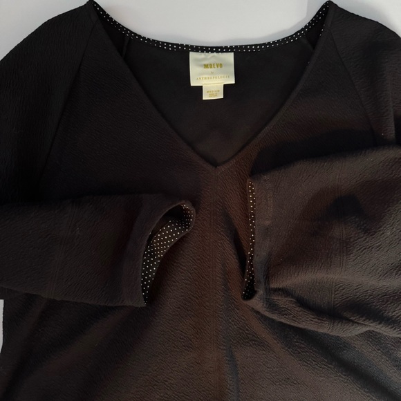 Anthropologie Maeve Angelika Black V-
Neck Tunic Dress Size M - Picture 7 of 11